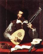GRAMATICA, Antiveduto The Theorbo Player dfghj Spain oil painting artist